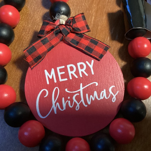 The Christmas Shoppe Wood/Polyester Garland New 33” - Picture 4 of 8